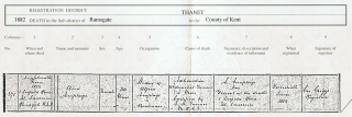 Ann Emptage nee Hopkins Death Certificate cropped