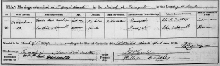 Daniel Clark Emptage and Caroline Goldsmith marriage 1838