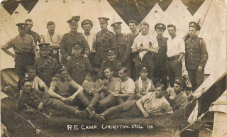Edward Lindsey Emptage at Cheriton Camp Royal Engineers 1914.jpeg