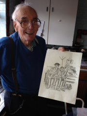 Frank Sidney Smith and his sketch of My best mate
