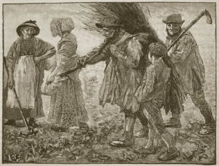 Agricultual labourers at the time of the First Reform of Parliament from Cassell's Illustrated History of England